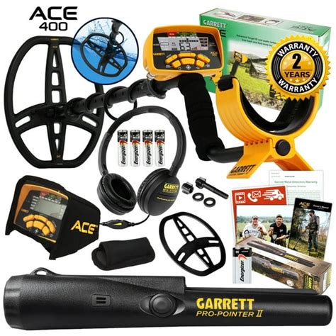 Garrett Ace 400 Metal Detector With Pro Pointer Ii And 3 Accessories