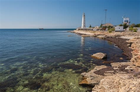 Premium Photo Lighthouse Tarkhankut In The Western Part Of Crimea