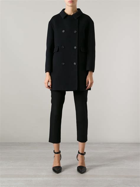 Lyst Sofie Dhoore Double Breasted Coat In Black