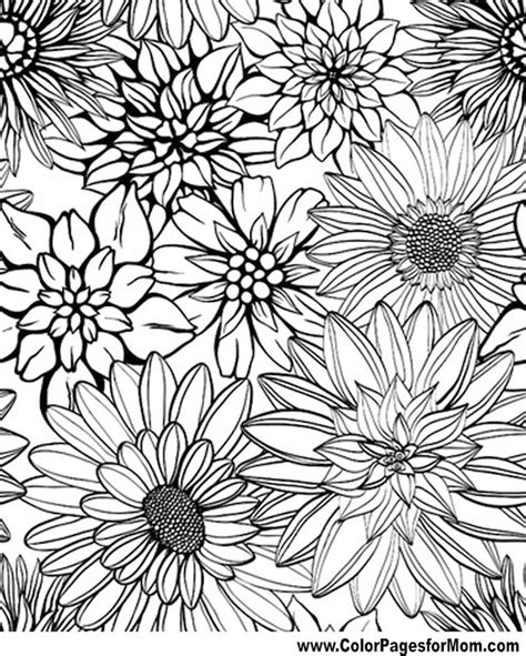 Get Printable Flower Coloring Pages For Adults Images Color Pages