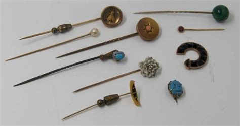 jewelry collection of antique stick pins