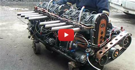 Homemade Supercharged Straight Eight Engine Engaging Car News