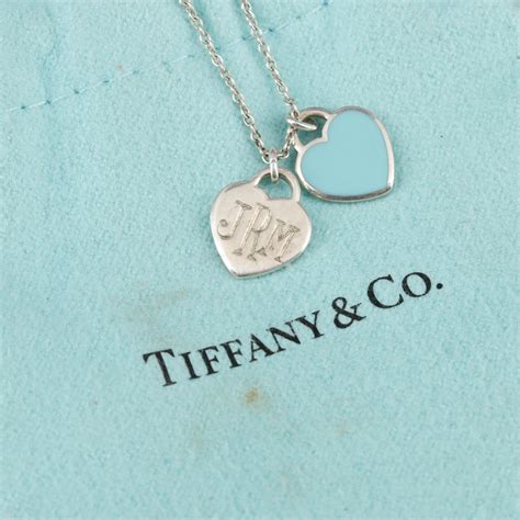 Tiffany And Co Return To Tiffany Sterling Silver Double Heart Tag