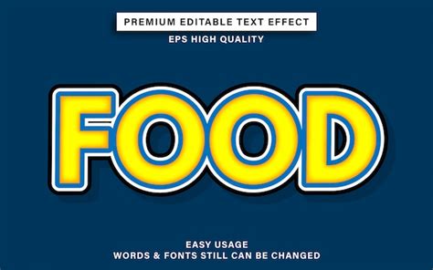 Premium Vector Food Text Effect