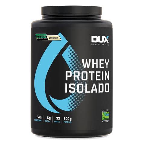 Whey Protein Isolado All Natural Dux Baunilha 900g Whey Protein