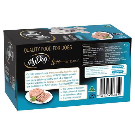 My Dog Chicken Supreme Meaty Loaf Wet Dog Food Trays 6 Pack 100g The