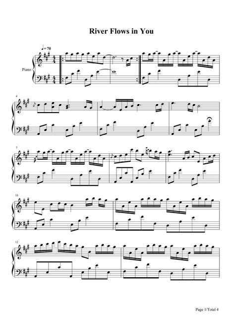 You can print the sheet music, beautifully rendered by sibelius, up to three times. #river flows in you #1 | Teaching music, Music download, Sheet music