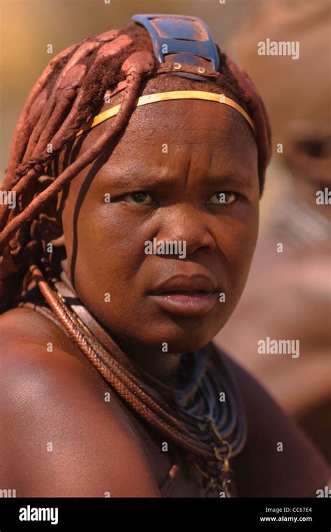 Portrait Of Himba Woman Kaokoland Northern Namibia Stock Photo Alamy