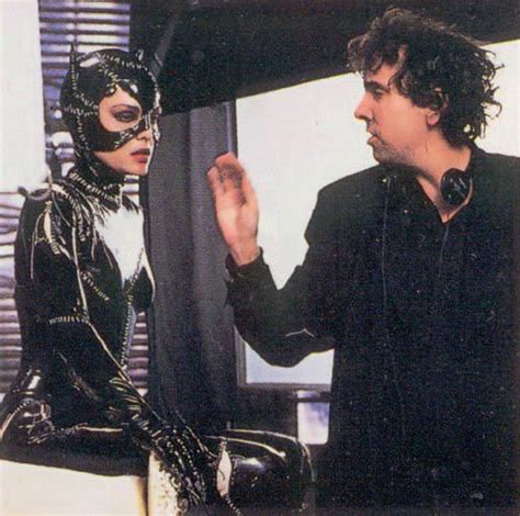 Tim Burton And Catwoman The Master At Work Tim Burton Tim Burton