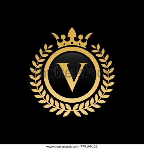 Letter V Royal Crown Logo Stock Vector Royalty Free 779199133