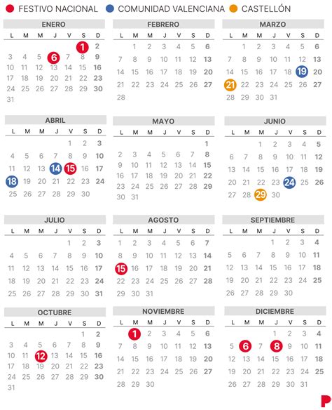 Engreído Presentar Restricción Calendario Laboral Castellon 2015 Pulido