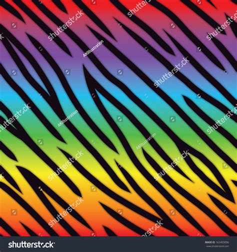 Bright Multicolored Tiger Stripe Background Seamlessly Stock Vector