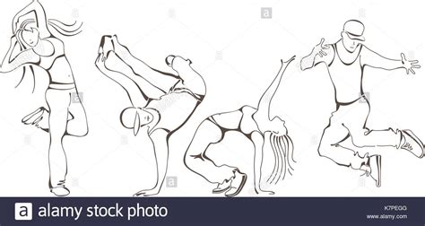 Hip Hop Dance Set Icon People Vector Illustration Stock Vector Image Art Alamy