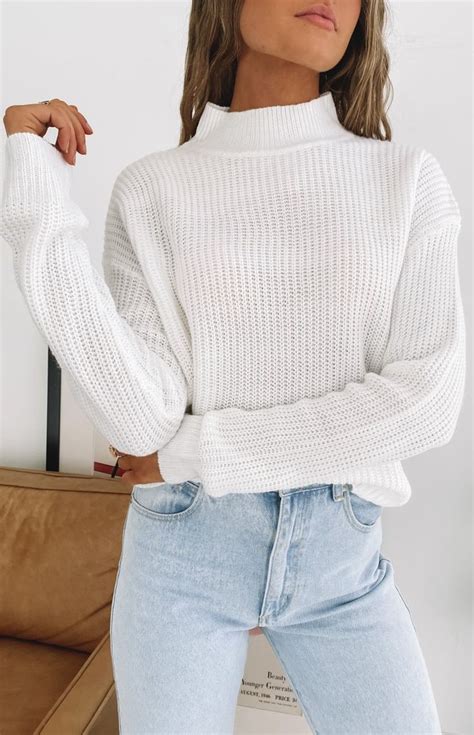 Secretly Knitted Sweater White In 2021 Fashion Cute Casual Outfits