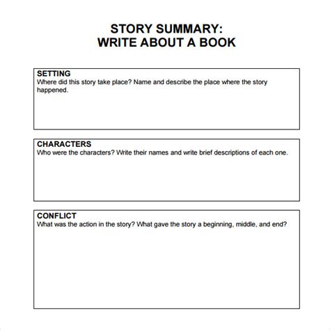 Free 4 Sample Book Summary Templates In Pdf