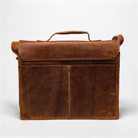 Daily Leather Messenger Bag Distressed Brown Hides Canada Touch