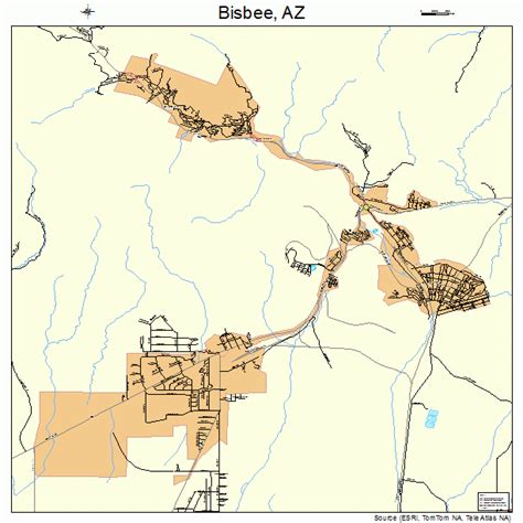 Bisbee Arizona Street Map 0406260