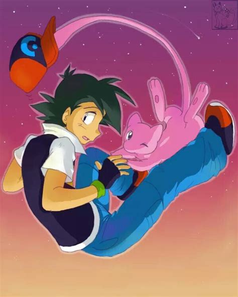 Ash Ketchum And Mew ♡ I Give Good Credit To Whoever Made This Pokemon Pikachu Ash Ketchum