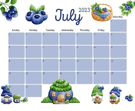 Editable July 2023 Calendar 4th Of July Independence Day Etsy Artofit