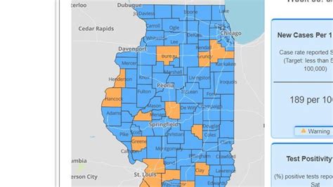 20 Illinois Counties At Warning Level For Covid 19 Credit Idph
