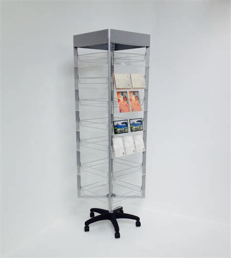 Rotating Display Stand With Acrylic Pockets Wire Displays Wire Displays
