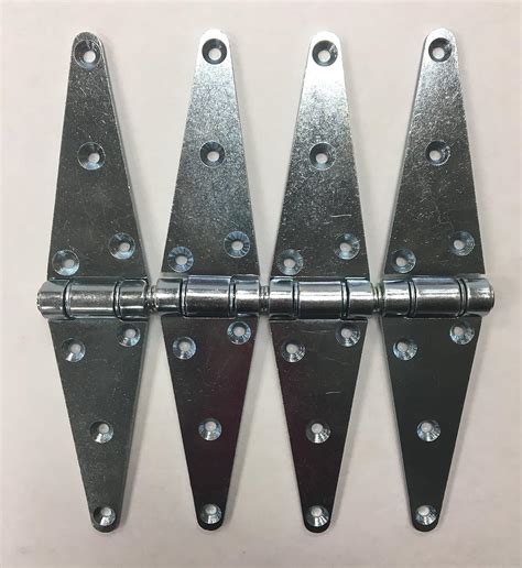 Abs 4 Pack Of 12 Inch Strap Hinges Heavy Duty Zinc Plated Hardware Door