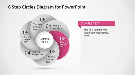 6 Step Circles Diagram For Powerpoint Slidemodel