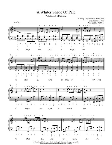 a whiter shade of pale easy level solo guitar procol harum guitar tabs and sheet music