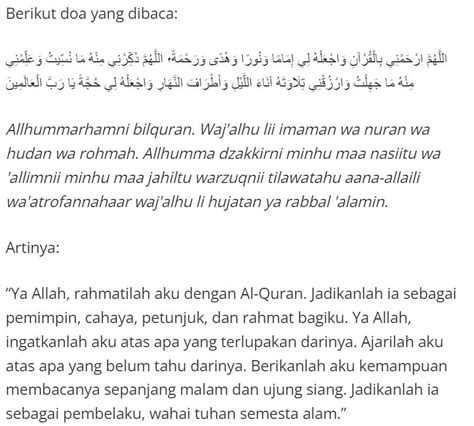 Ini Bacaan Doa Nuzulul Quran Png Arab Latin Dan Terjemahan Dibaca