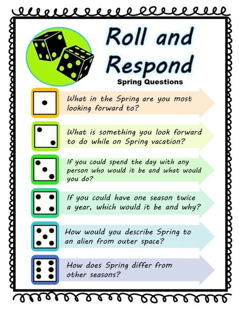 Large choice of group activities for adults you can run at work. Small Group Counseling : Roll and Respond Icebreakers