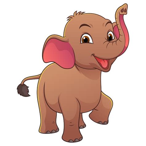 Premium Vector Little Elephant Cartoon Animal Illustration