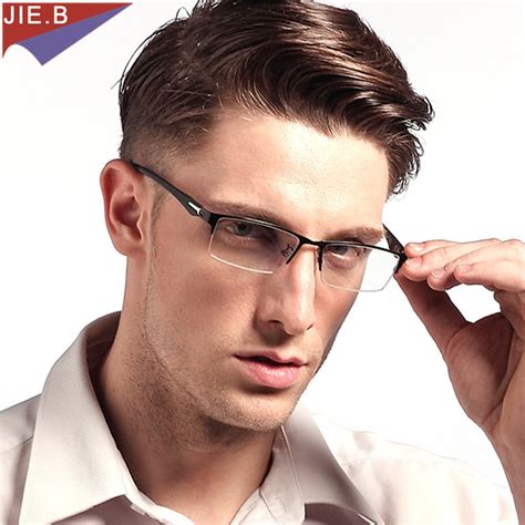 2018 men titanium alloy eyeglasses frame for men eyewear flexible temples legs ip electroplating