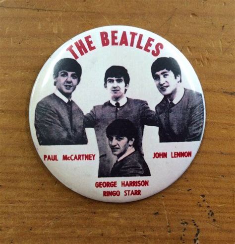 Original 1960s Beatles Badge 9cm 35 Inches Etsy The Beatles The