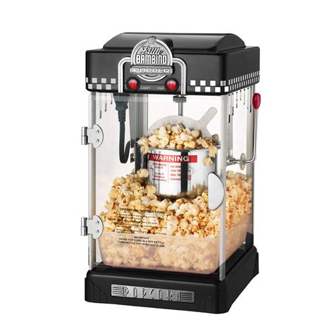 Little Bambino Retro 25 Oz Tabletop Kettle Popcorn Popper Machine Red