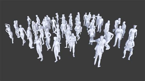 50 Low Poly People Collection 1 Buy Royalty Free 3d Model By Mega3d