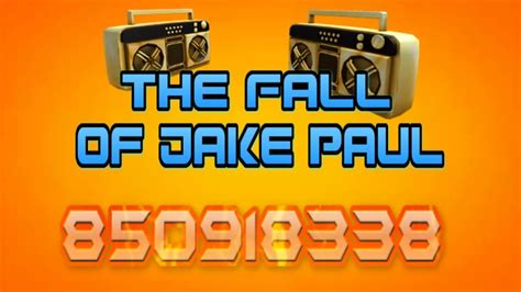 Roblox gear codes consist of various items like building, explosive, melee, musical, navigation, power up, ranged, social and transport codes, and thousands of other things. The Fall Of Jake Paul song ID code - Roblox | Doovi