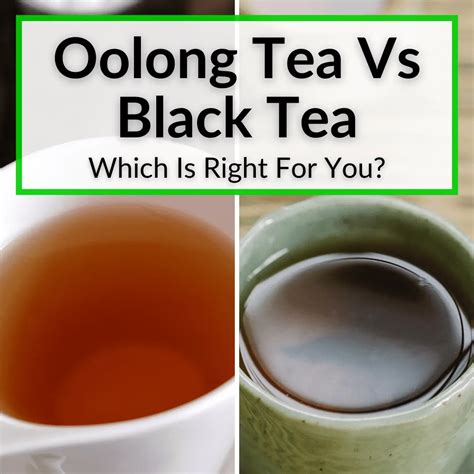 Oolong Tea Vs Black Tea Which Is Right For You