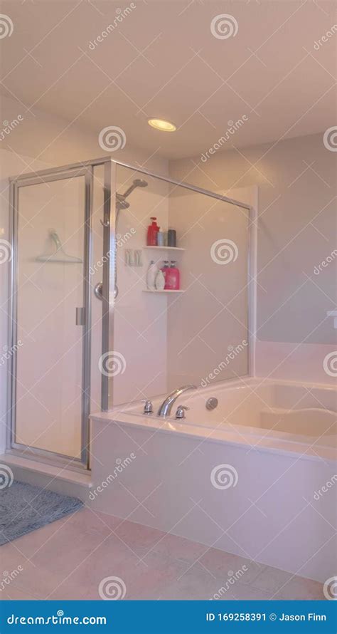 Vertical Frame Modern Spacious White Luxury Bathroom Inter Bright