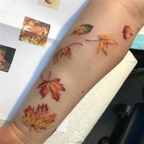 Follow Wildrosevisualart On Instagram To See The Details Of This Autumn Leaf Tattoo Autumn