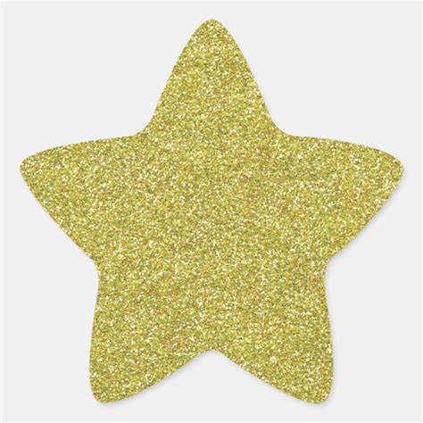 Glittery Shiny Gold Glitters Star Sticker Zazzle