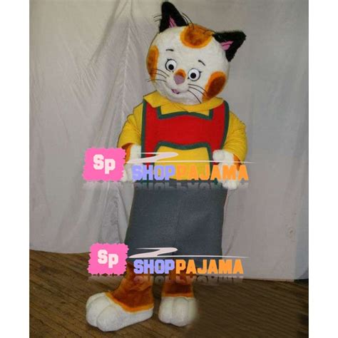 Adult Cute Orange Tabby Cat Mascot Costume