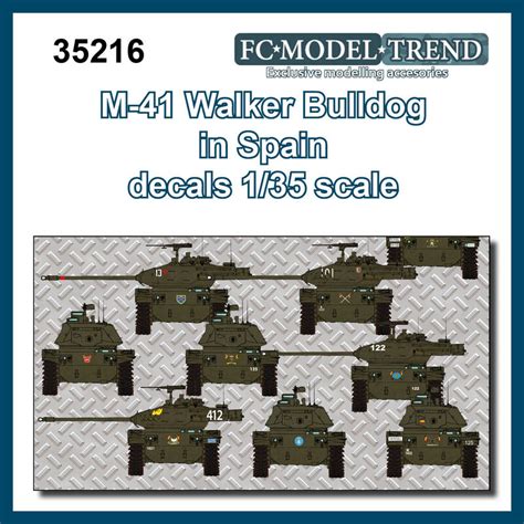35216 M41 In Spain 135 Scale Decals Fcmodeltrend
