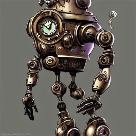 Steampunk Robot Digital Art Detailed Artstation Stable Diffusion