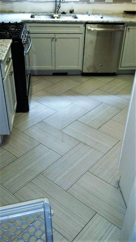 American Olean Rapport Cordial Gray 12 X 24 On Herringbone Pattern