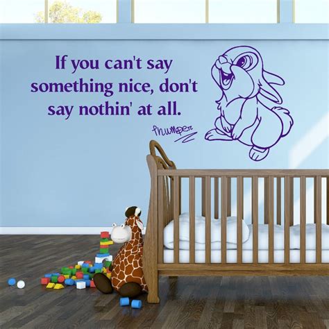 Thumper If You Cant Say Something Nice Walt Wall Decal Rabbit Vinyl