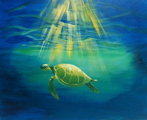 Pin By REBECKAH FAITH On Paint Nite Sea Turtle Painting Turtle