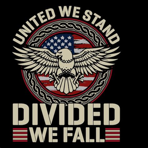 Premium Vector A United We Stand Divided We Fall Poster