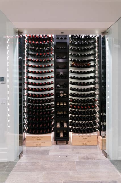 Modern Wine Cabinet In Darrien Ct Modern Wine Cellar New York By Joseph And Curtis