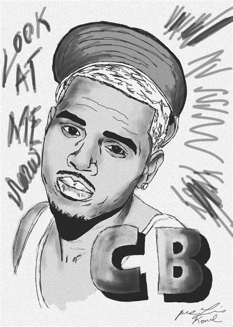 Chris Brown Drawing And Sketches By Kenal In 2022 Chris Brown Drawing