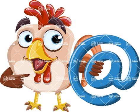 Rooster Cartoon Vector Character Aka Mr Cock A Doodle Doo Email Graphicmama